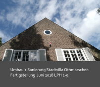 Umbau + Sanierung Stadtvilla Othmarschen Fertigstellung  Juni 2018 LPH 1-9