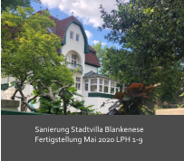 Denkmalschutz Hamburg Sanierung Sanierung Stadtvilla Blankenese Fertigstellung Mai 2020 LPH 1-9