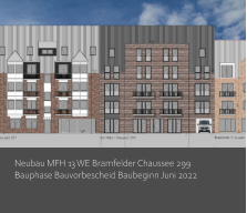 Neubau MFH 13 WE Bramfelder Chaussee 299 Bauphase Bauvorbescheid Baubeginn Juni 2022