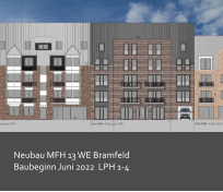 Neubau MFH 13 WE Bramfeld Baubeginn Juni 2022  LPH 1-4