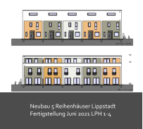 Neubau 5 Reihenhäuser Lippstadt Fertigstellung Juni 2021 LPH 1-4