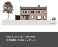 Neubau zwei EFH Pinneberg Fertigstellung 2023  LPH 1-9