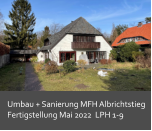 Umbau + Sanierung MFH Albrichtstieg Fertigstellung Mai 2022  LPH 1-9