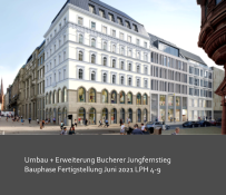 Umbau + Erweiterung Bucherer Jungfernstieg Bauphase Fertigstellung Juni 2021 LPH 4-9